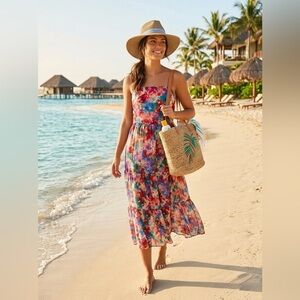 knee length dresses for ladies Nova Wrap Knit Midi Dress - Camel main image 1